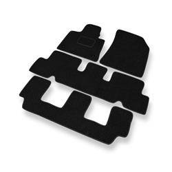 Fußmatten Auto für Citroen C4 Grand Picasso II (2013-2018) - Nadelfilzmatten schwarze Automatten Autoteppiche - DGS Autodywan