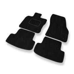 Fußmatten Auto für SEAT Ateca (2016-....) - Veloursmatten schwarze Automatten Autoteppiche - DGS Autodywan