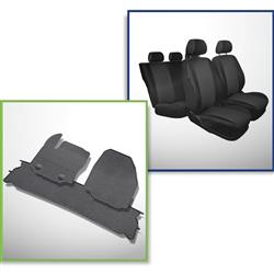 Set: Gummiteppiche + Maßgeschneiderte Sitzbezüge für Ford S-MAX MPV (2006-2015) - Practic
