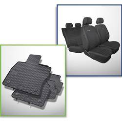 Set: Gummiteppiche + Maßgeschneiderte Sitzbezüge für Volkswagen Golf VII Hatchback, Variant (2012-2019) - Elegance - P-4