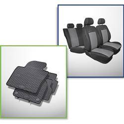 Set: Gummiteppiche + Maßgeschneiderte Sitzbezüge für Volkswagen Tiguan I FL SUV (2011-2015) - Elegance - P-2