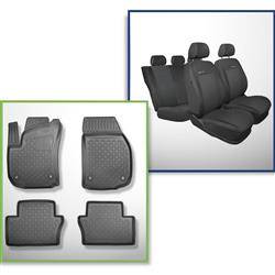 Set: TPE-Teppiche + Maßgeschneiderte Sitzbezüge für Opel Zafira B MPV (05.2005-2011) - Elegance P-3 - 5 Sitze; für zwei Reihen