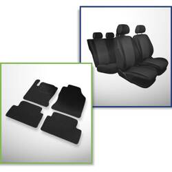 Set: filzteppiche + maßgeschneiderte sitzbezüge für Ford Focus I Hatchback, Kombi, Limousine (1998-2005) – Practic