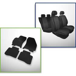 Set: filzteppiche + maßgeschneiderte sitzbezüge für Ford Mondeo III Hatchback, Kombi, Limousine (2000-2007) – Practic