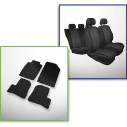 Set: filzteppiche + maßgeschneiderte sitzbezüge für Peugeot 206 Hatchback, Cabriolet, Limousine, SW (1998-2012) – Practic