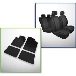 Set: filzteppiche + maßgeschneiderte sitzbezüge für Renault Clio II Hatchback (1998-2005) – Practic
