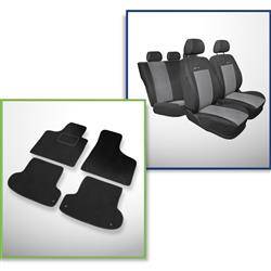 Set: teppiche aus velours + maßgeschneiderte sitzbezüge für Audi A3 8P Hatchback, Sportback (2003-2009) – Elegance P-2
