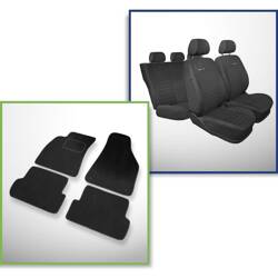 Set: teppiche aus velours + maßgeschneiderte sitzbezüge für Audi A4 B7 Avant, Limousine (2004-2008) – Elegance P-4