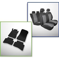 Set: teppiche aus velours + maßgeschneiderte sitzbezüge für Mercedes-Benz C Klasse W203 Kombi, Limousine (2000-2007) – Elegance P-2