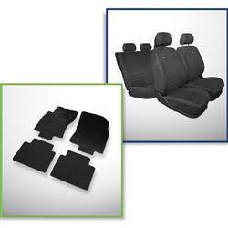 Set: teppiche aus velours + maßgeschneiderte sitzbezüge für Nissan X-Trail III SUV (2013-....) – Elegance P-4