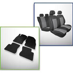 Set: teppiche aus velours + maßgeschneiderte sitzbezüge für Opel Corsa E Hatchback, Van (2014-2019) – Elegance P-2 - 2. Reihe - ganze Sitzbank