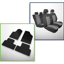 Set: teppiche aus velours + maßgeschneiderte sitzbezüge für Peugeot Partner Van (1997-2008) – Elegance P-2