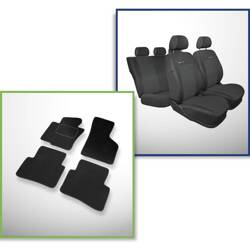 Set: teppiche aus velours + maßgeschneiderte sitzbezüge für Volkswagen Passat B6 Limousine (2005-2010) – Elegance P-1