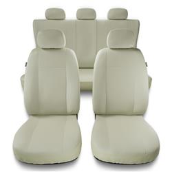 Sitzbezüge Auto für Fiat Croma I, II (1985-2010) - Autositzbezüge Universal Schonbezüge für Autositze - Auto-Dekor - Comfort Plus - beige