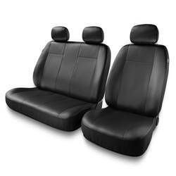 Sitzbezüge Auto für Fiat Scudo I, II (1995-2016) - Autositzbezüge Universal Schonbezüge für Autositze - Auto-Dekor - Comfort 2+1 - schwarz