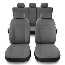 Sitzbezüge Auto für Fiat Sedici (2006-2014) - Autositzbezüge Universal Schonbezüge für Autositze - Auto-Dekor - Prestige - grau