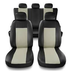 Sitzbezüge Auto für Mazda 2 I, II, III (2003-....) - Autositzbezüge Universal Schonbezüge für Autositze - Auto-Dekor - Comfort - beige