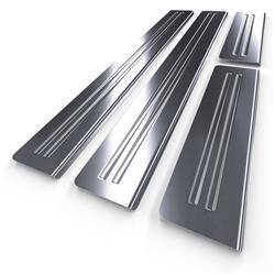Einstiegsleisten aus Stahl für Kia Venga I MPV (5 Türen) - (2009-2014) - Croni - 2 Line - silber (matt)