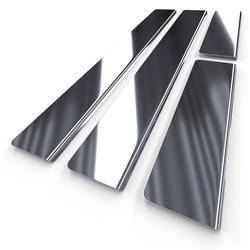 Einstiegsleisten aus Stahl für Skoda Rapid NH Liftback, Spaceback (5 Türen) - (2011-2019) - Croni - Standard - silber (Glanz)
