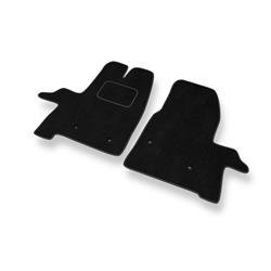 Fußmatten Auto für Ford Transit VIII (2013-....) - Veloursmatten schwarze Automatten Autoteppiche - DGS Autodywan