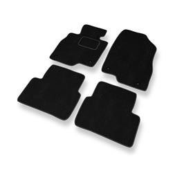 Fußmatten Auto für Mazda 3 III (2013-2019) - Veloursmatten schwarze Automatten Autoteppiche - DGS Autodywan