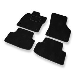 Fußmatten Auto für Seat Leon III (2013-2020) - Veloursmatten schwarze Automatten Autoteppiche - DGS Autodywan