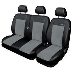 Maßgeschneiderte Sitzbezüge für Citroen Jumper I Van (1994-2006) ) - Autositzbezüge Schonbezüge für Autositze - Auto-Dekor - Premium - grau