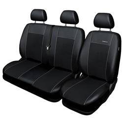 Maßgeschneiderte Sitzbezüge für Iveco Daily VI Bus (2014-....) ohne Tisch in der Lehne) - Autositzbezüge Schonbezüge für Autositze - Auto-Dekor - Premium - schwarz