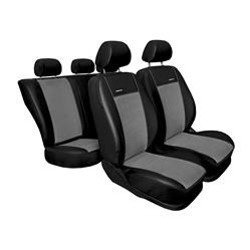 Maßgeschneiderte Sitzbezüge für Kia Rio IV Hatchback (2017-....) ) - Autositzbezüge Schonbezüge für Autositze - Auto-Dekor - Premium - grau