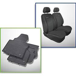 Maßgeschneiderte Sitzbezüge für Opel Zafira C MPV (2011-2019) 5 Sitze) -  Autositzbezüge Schonbezüge für Autositze - Auto-Dekor - Premium - schwarz  schwarz