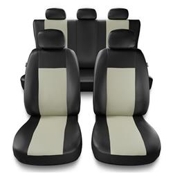 Sitzbezüge Auto für Alfa Romeo 147 (2000-2010) - Autositzbezüge Universal Schonbezüge für Autositze - Auto-Dekor - Comfort - beige