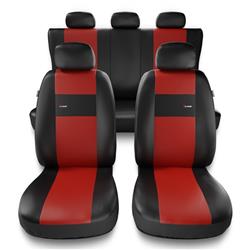 Sitzbezüge Auto für Alfa Romeo MiTo (2008-2018) - Autositzbezüge Universal Schonbezüge für Autositze - Auto-Dekor - X-Line - rot