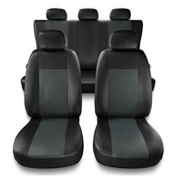 Sitzbezüge Auto für Audi A4 B5, B6, B7, B8, B9 (1995-....) - Autositzbezüge Universal Schonbezüge für Autositze - Auto-Dekor - Comfort - grau