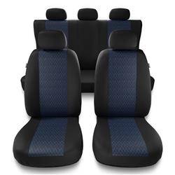 Sitzbezüge Auto für BMW 1er E82, E87, E88, F20, F21 (2004-2019) - Autositzbezüge Universal Schonbezüge für Autositze - Auto-Dekor - Profi - blau