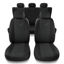 Sitzbezüge Auto für Citroen C5 I, II (2000-2017) - Autositzbezüge Universal Schonbezüge für Autositze - Auto-Dekor - XR - dunkelgrau