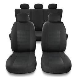 Sitzbezüge Auto für Citroen DS3 (2009-2015) - Autositzbezüge Universal Schonbezüge für Autositze - Auto-Dekor - Modern - MC-2 (grau)