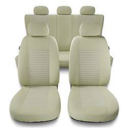 Sitzbezüge Auto für Citroen Nemo (2008-2019) - Autositzbezüge Universal Schonbezüge für Autositze - Auto-Dekor - Modern - MC-3 (beige)