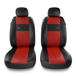 Sitzbezüge Auto für Fiat Idea (2004-2012) - Vordersitze Autositzbezüge Set Universal Schonbezüge - Auto-Dekor - X-Line 1+1 - rot