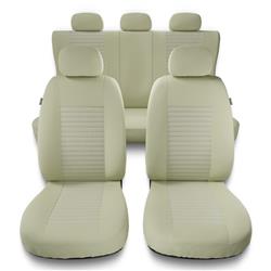 Sitzbezüge Auto für Honda City I, II, III, IV, V (1981-2013) - Autositzbezüge Universal Schonbezüge für Autositze - Auto-Dekor - Modern - MC-3 (beige)