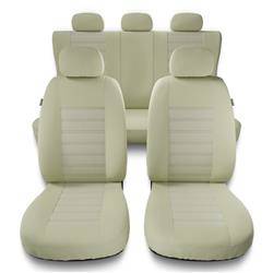 Sitzbezüge Auto für Honda City I, II, III, IV, V (1981-2013) - Autositzbezüge Universal Schonbezüge für Autositze - Auto-Dekor - Modern - MG-3 (beige)