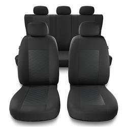 Sitzbezüge Auto für Honda City I, II, III, IV, V (1981-2013) - Autositzbezüge Universal Schonbezüge für Autositze - Auto-Dekor - Modern - MP-2 (grau)
