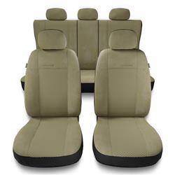 Sitzbezüge Auto für Hyundai i20 I, II (2008-2019) - Autositzbezüge Universal Schonbezüge für Autositze - Auto-Dekor - Prestige - beige