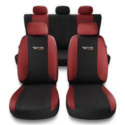 Sitzbezüge Auto für Nissan Maxima IV, V, VI (1995-2009) - Autositzbezüge Universal Schonbezüge für Autositze - Auto-Dekor - Tuning - rot