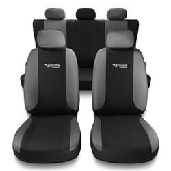 Sitzbezüge Auto für Nissan Pathfinder II, III (1995-2014) - Autositzbezüge Universal Schonbezüge für Autositze - Auto-Dekor - Tuning - silbern