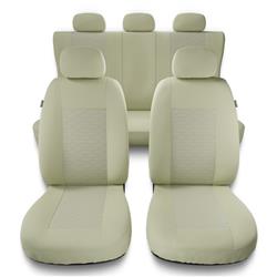 Sitzbezüge Auto für Nissan Qashqai I, II (2007-2019) - Autositzbezüge Universal Schonbezüge für Autositze - Auto-Dekor - Modern - MP-3 (beige)