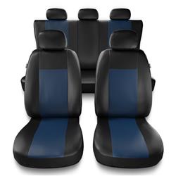 Sitzbezüge Auto für Peugeot 405, 406, 407 (1987-2011) - Autositzbezüge Universal Schonbezüge für Autositze - Auto-Dekor - Comfort - blau