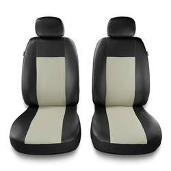 Sitzbezüge Auto für Seat Alhambra I, II (1996-2019) - Vordersitze Autositzbezüge Set Universal Schonbezüge - Auto-Dekor - Comfort 1+1 - beige