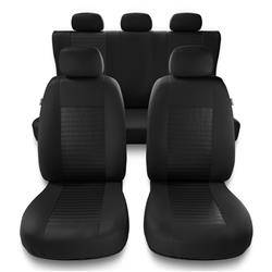 Sitzbezüge Auto für Seat Ibiza I, II, III, IV, V (1984-2019) - Autositzbezüge Universal Schonbezüge für Autositze - Auto-Dekor - Modern - MC-1 (schwarz)
