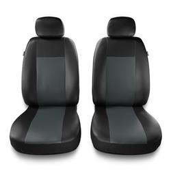 Sitzbezüge Auto für Seat Ibiza I, II, III, IV, V (1984-2019) - Vordersitze Autositzbezüge Set Universal Schonbezüge - Auto-Dekor - Comfort 1+1 - grau