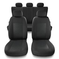 Sitzbezüge Auto für Seat Leon I, II, III (1999-2019) - Autositzbezüge Universal Schonbezüge für Autositze - Auto-Dekor - Modern - MP-2 (grau)